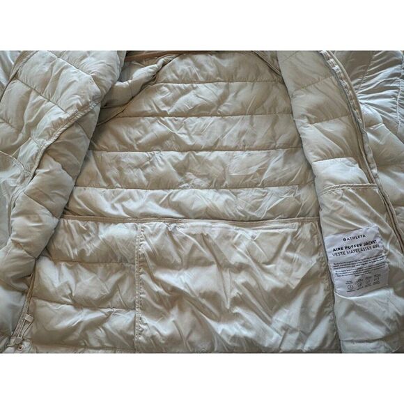 Athleta Aire Puffer Jacket in Color Bone Women's Plus 2X - Picture 10 of 10